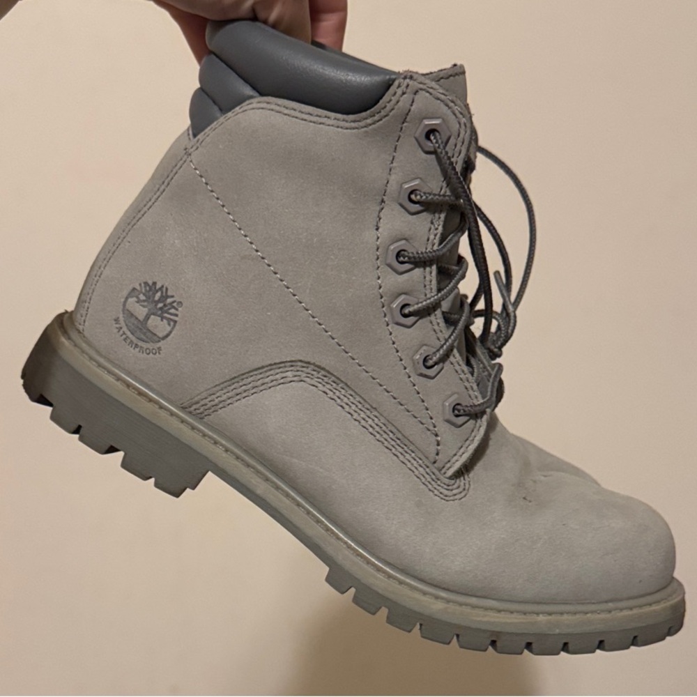 Timberland Charcoal Lace-Up Hiking Boots Womens 7.5